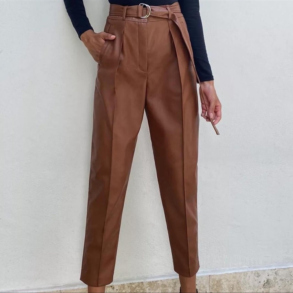 Aritzia Babaton Leather Trouser Pant